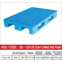 100-120 CB ÜZERİ DELİKLİ RAF PALETİ