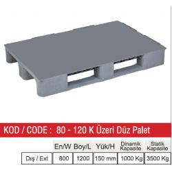 100-120-K ÜZERİ DÜZ RAF PALETİ
