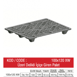 100-120-XW ÜZERİ DELİKLİ İÇİÇE GİREN RAF PALETİ