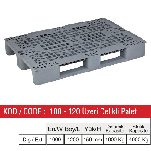 100-120 ÜZERİ DELİKLİ RAF PALETİ