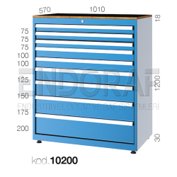 10200 KODLU 9 ÇEKMECELİ DOLAP