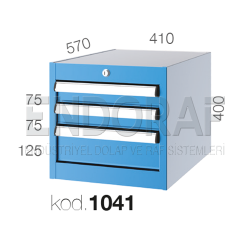 1041 KODLU 3 ÇEKMECELİ METAL DOLAP