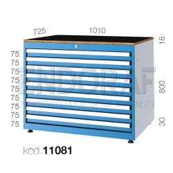 11081 KODLU 9 ÇEKMECELİ DOLAP