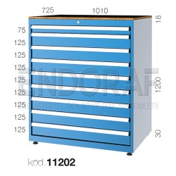 11202 KODLU 9 ÇEKMECELİ DOLAP