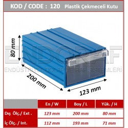 120 Kodlu Plastik Çekmeceli Kutu