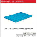 40x60 cm PLASTİK KAPAK