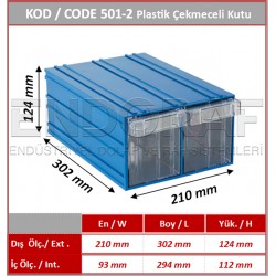 501-2 Kodlu Plastik Çekmeceli Kutu