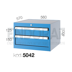 5042 KODLU 2 ÇEKMECELİ DOLAP 