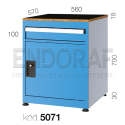 5071 KODLU 1 ÇEKMECELİ  1 KAPILI DOLAP 