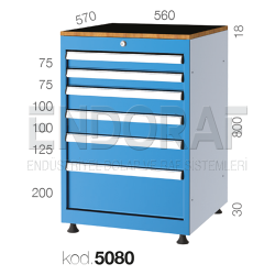 5080 KODLU 6 ÇEKMECELİ DOLAP 