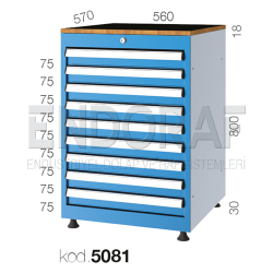 5081 KODLU 9 ÇEKMECELİ DOLAP 