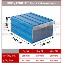 510 Kodlu Plastik Çekmeceli Kutu