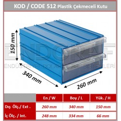512 Kodlu Plastik Çekmeceli Kutu