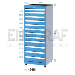 5401 KODLU 12 ÇEKMECELİ DOLAP