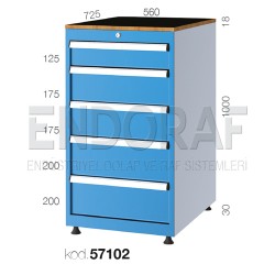 57102 KODLU 5 ÇEKMECELİ DOLAP