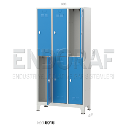 6016 KODLU DAR TİP 6′LÜ SOYUNMA DOLABI