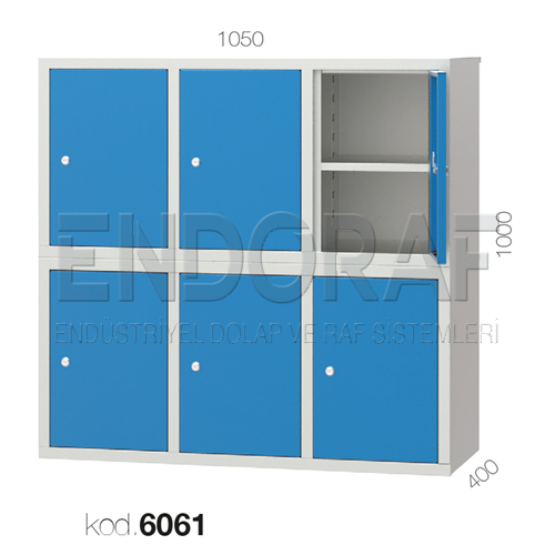 6061 KODLU 6 KAPILI PERSONEL DOLABI
