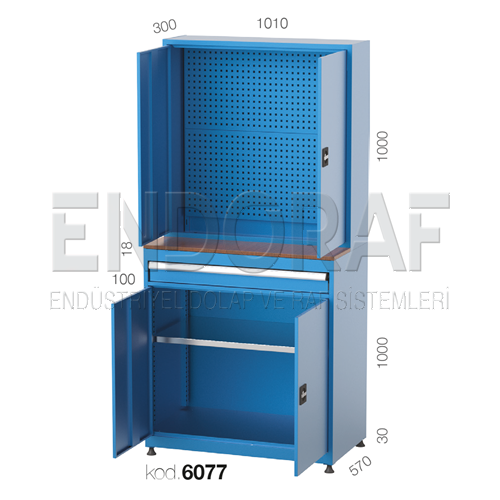 6077 KODLU ASKI PANOLU, ÇEKMECELİ, RAFLI VE KAPAKLI DOLAP 6077 KODLU ASKI PANOLU, ÇEKMECELİ, RAFLI VE KAPAKLI DOLAP