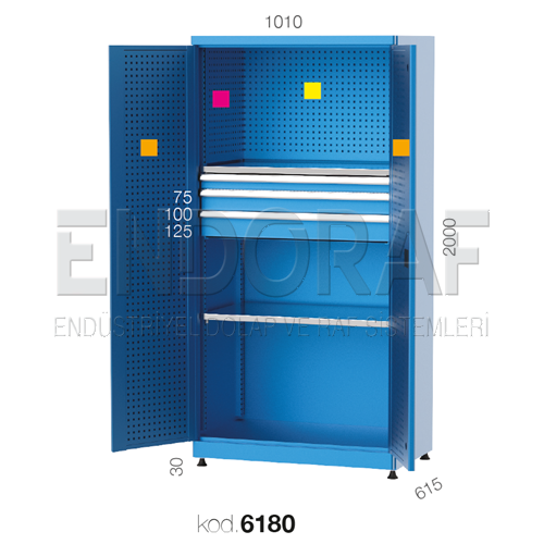 6180 KODLU 3 ÇEKMECELİ İÇİ ASKI SACLI MALZEME DOLABI 6180 KODLU 3 ÇEKMECELİ İÇİ ASKI SACLI MALZEME DOLABI
