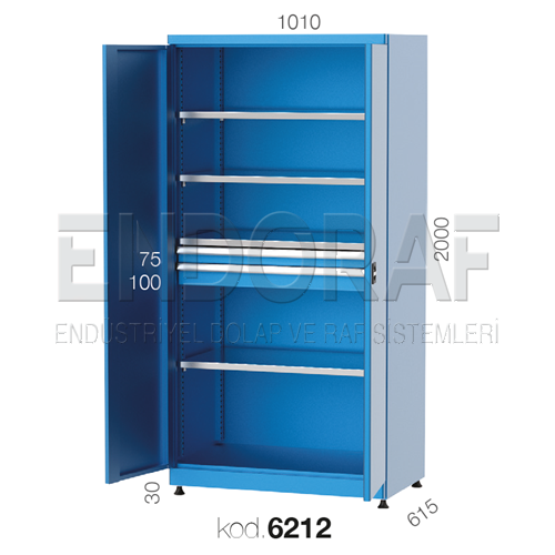 6212 KODLU 2 ÇEKMECELİ VE 5 RAFLI TAKIM DOLABI 6212 KODLU 2 ÇEKMECELİ VE 5 RAFLI TAKIM DOLABI