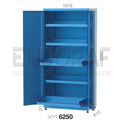 6250 KODLU 5 HAREKETLİ RAFLI MALZEME DOLABI 6250 KODLU 5 HAREKETLİ RAFLI MALZEME DOLABI