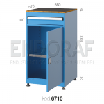 6710 KODLU 1 ÇEKMECELİ KAPILI DOLAP