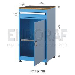 6710 KODLU 1 ÇEKMECELİ KAPILI DOLAP