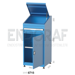 6715 KODLU 1 ÇEKMECELİ FORMEN DOLABI