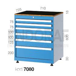 7080 KODLU 6 ÇEKMECELİ DOLAP