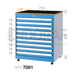 9 ÇEKMECELİ DOLAP 7081