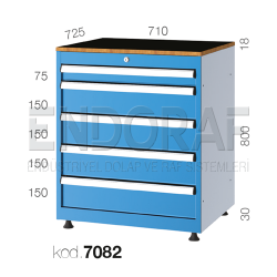 7082 KODLU 5 ÇEKMECELİ DOLAP