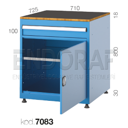 7083 KODLU 1 ÇEKMECE 1 KAPILI DOLAP