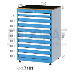 7101 KODLU 9 ÇEKMECELİ DOLAP 7101