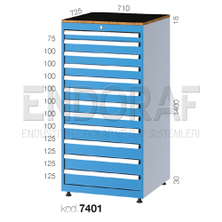 7401 KODLU 12 ÇEKMECELİ DOLAP