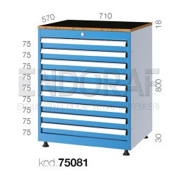 75081 KODLU 9 ÇEKMECELİ DOLAP
