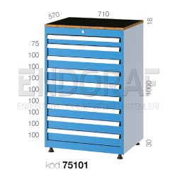 75101 KODLU 9 ÇEKMECELİ DOLAP
