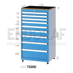 75200 KODLU 9 ÇEKMECELİ DOLAP