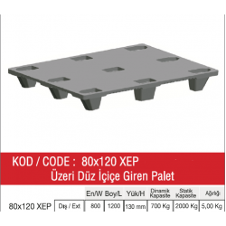80-120-XEP ÜZERİ DÜZ İÇİÇE GİREN RAF PALETİ