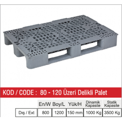 80-120  ÜZERİ DELİKLİ RAF PALETİ