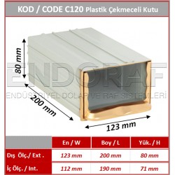 C-120 Kodlu Plastik Çekmeceli Kutu