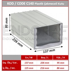 C-140 Kodlu Plastik Çekmeceli Kutu
