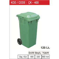 ÇK-400 PLASTİK ÇÖP KONTEYNIRI