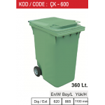 ÇK-600 PLASTİK ÇÖP KONTEYNIRI