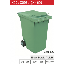 ÇK-600 PLASTİK ÇÖP KONTEYNIRI