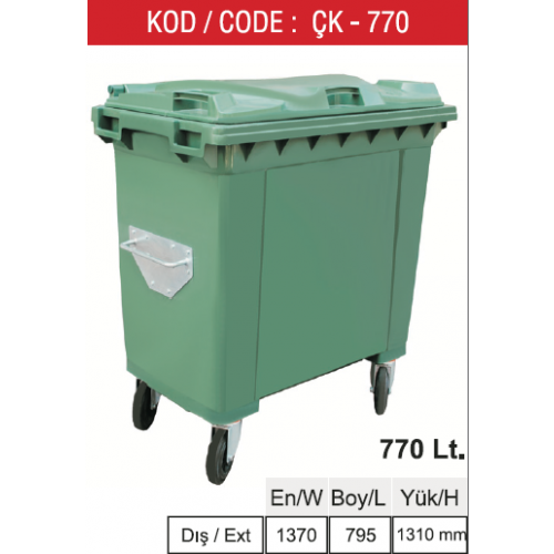 ÇK-770 PLASTİK ÇÖP KONTEYNIRI