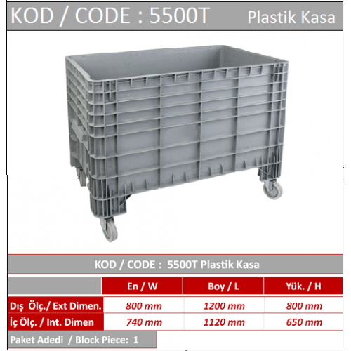 5500 T PLASTİK TAŞIMA KASASI