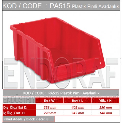 PA515 Plastik Pimli Avadanlık