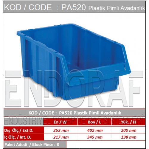 PA520 Plastik Pimli Avadanlık