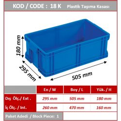 18K PLASTİK TAŞIMA KASASI