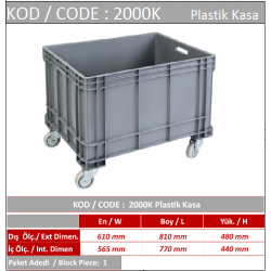 2000 K PLASTİK TAŞIMA KASASI